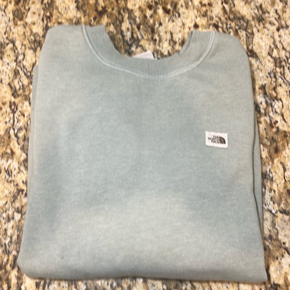 Light green size medium north face sweatshirt
